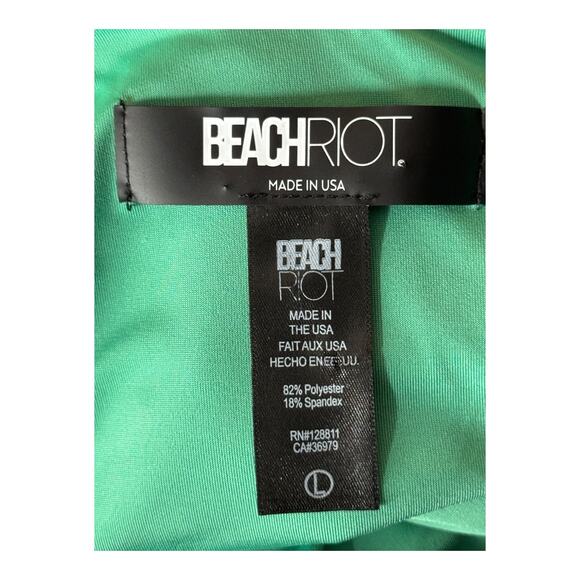 Beach Riot Reese rib one piece swimsuit green size Large L - Picture 5 of 7